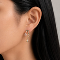 Wavy Crystal Drop Earrings