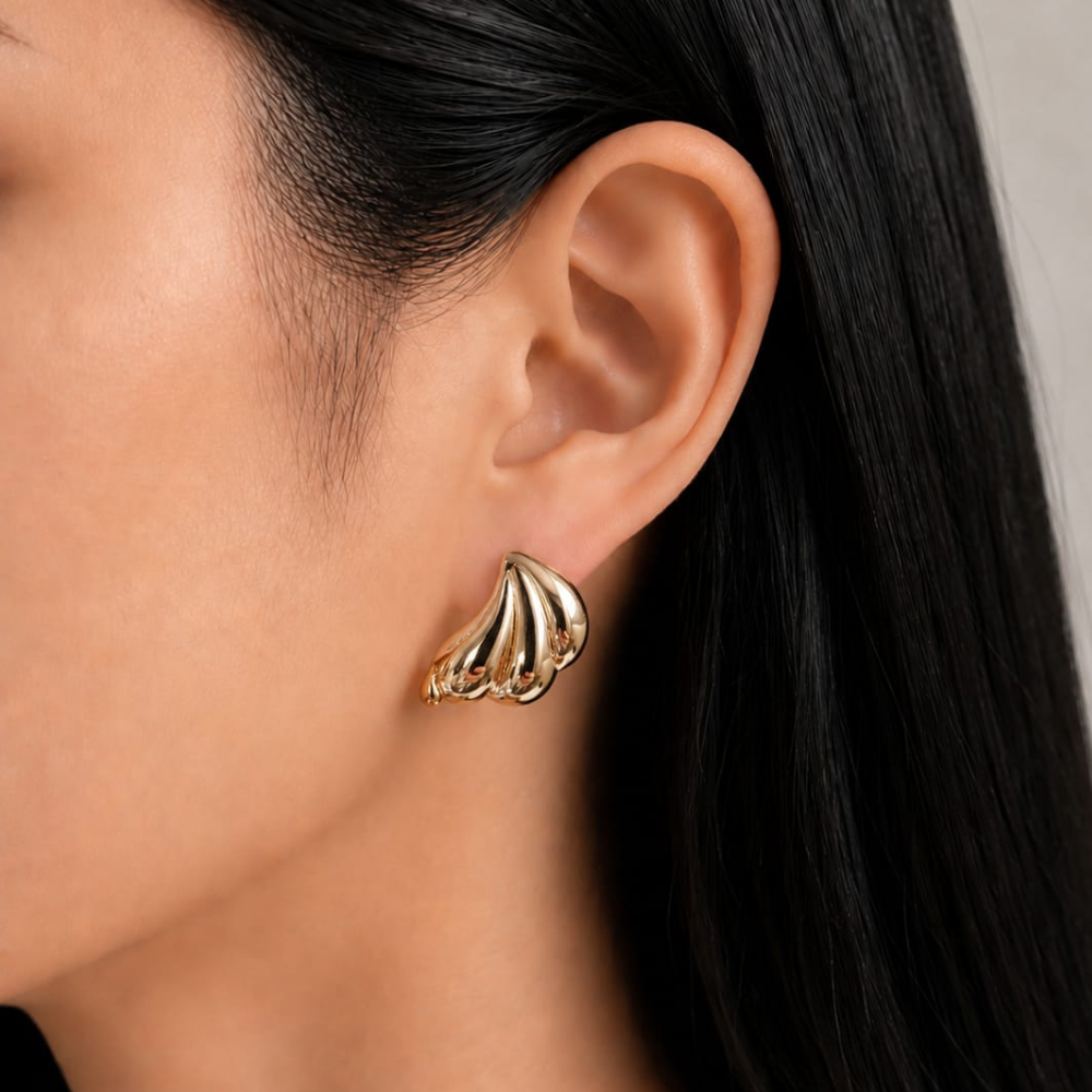 Shell Fan Earrings