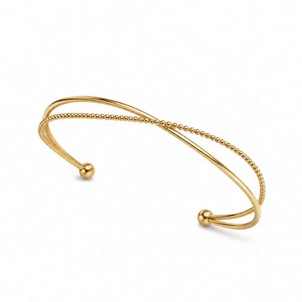 Double Layer Gold Bangle