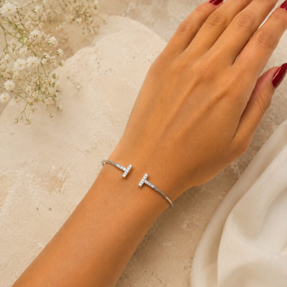 Zircon T-Bar Bangle