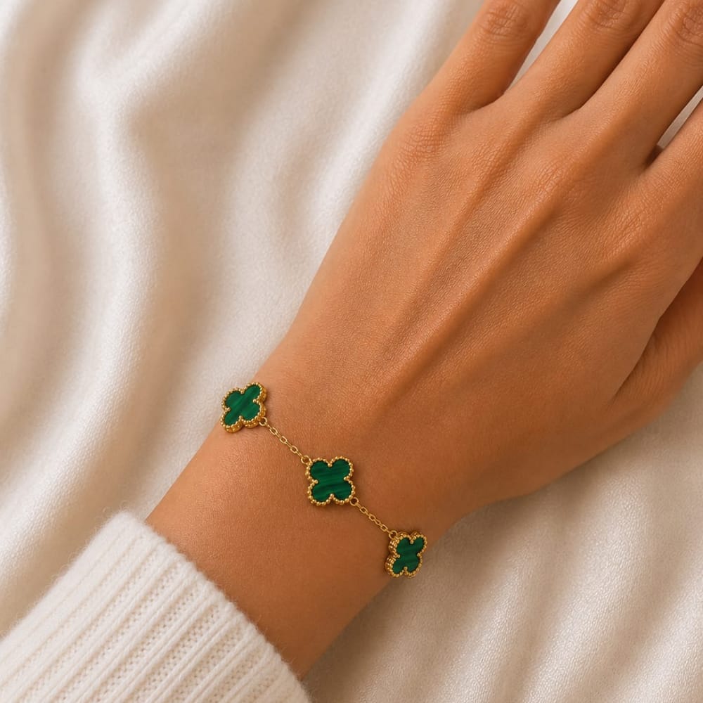 Four Leaf Clover Bracelet – Green