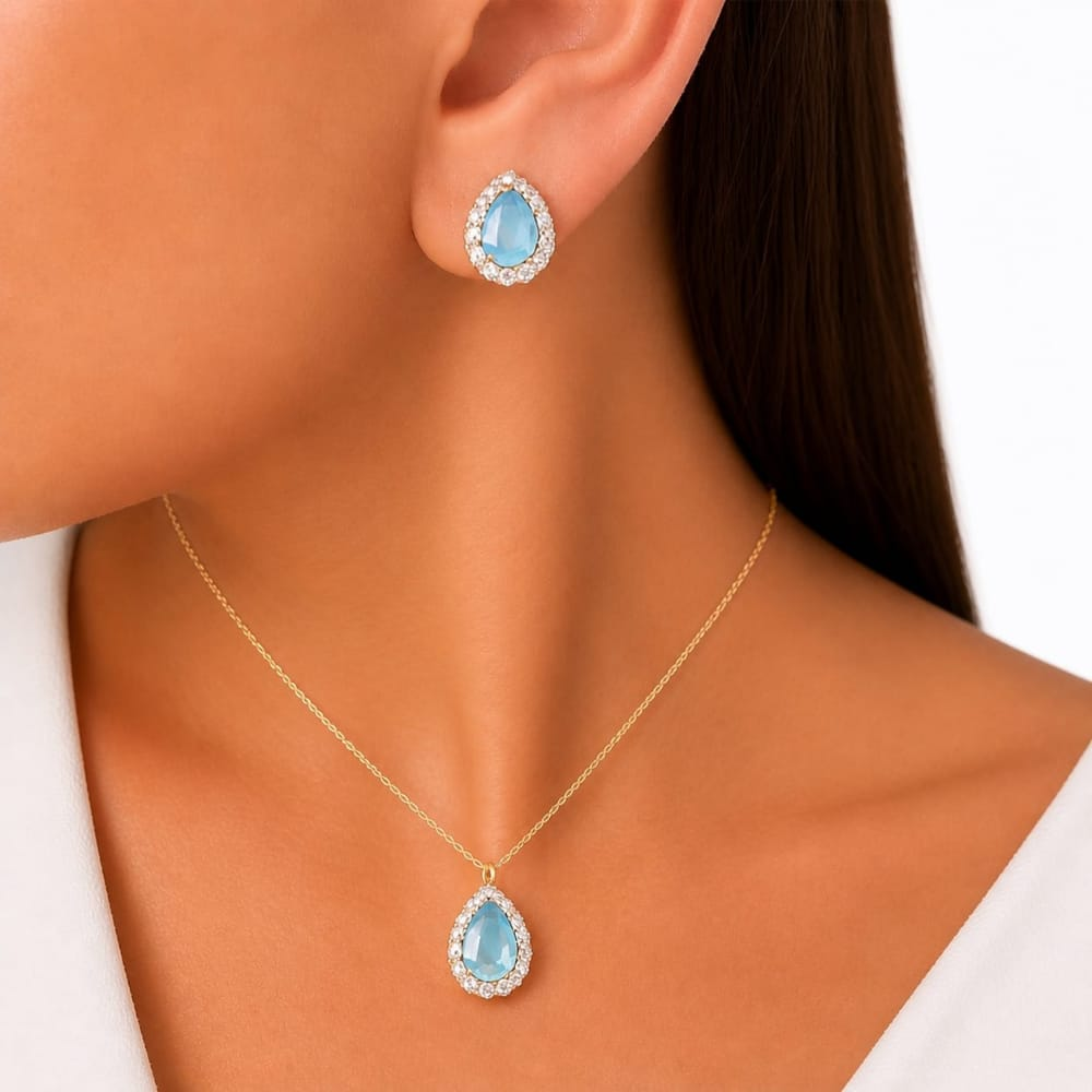 Gemstone Halo Set