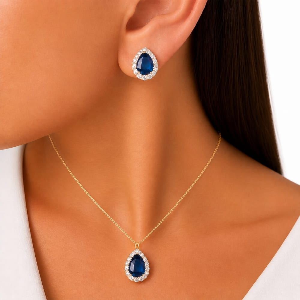 Gemstone Halo Set
