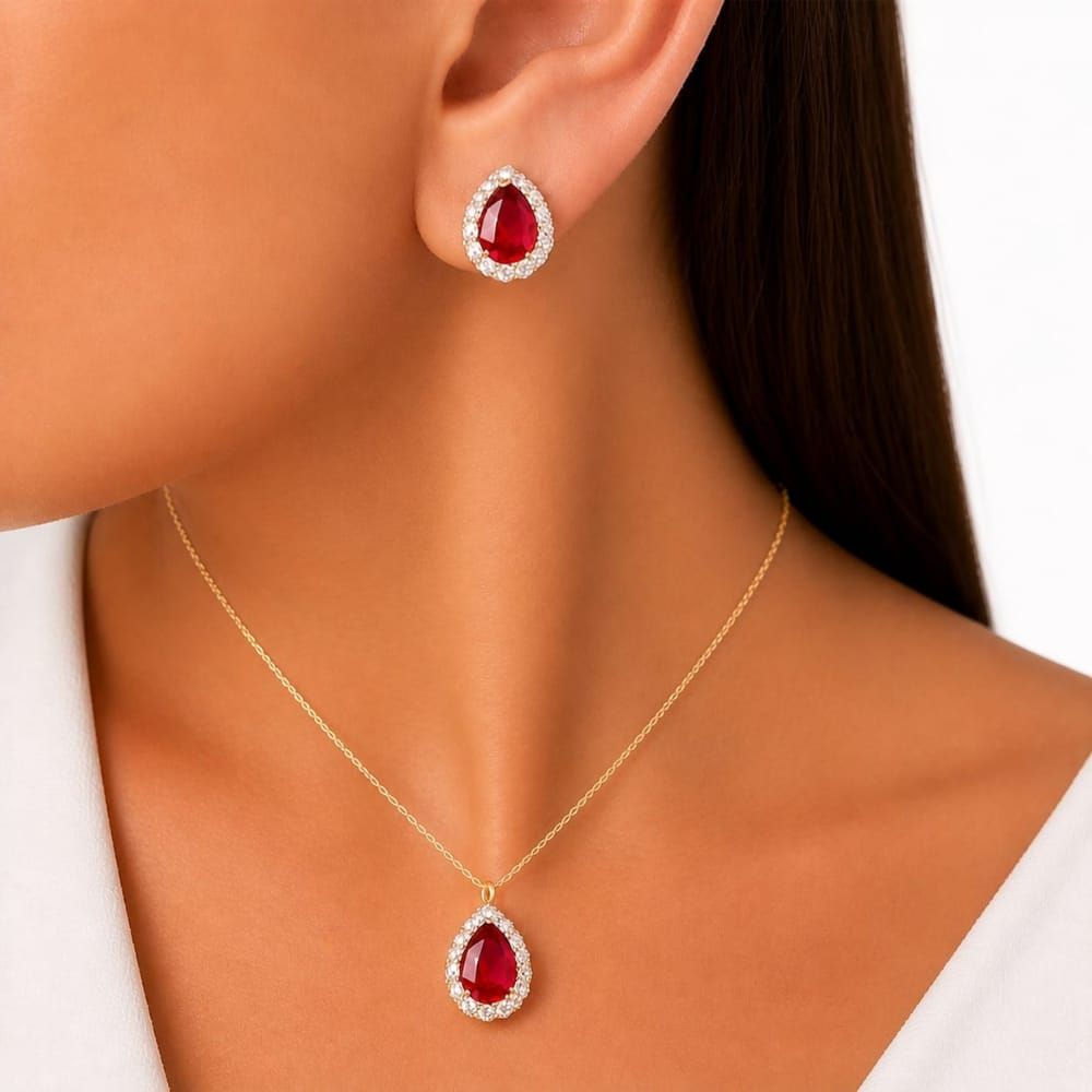 Gemstone Halo Set